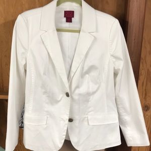 Fully Lined White Blazer